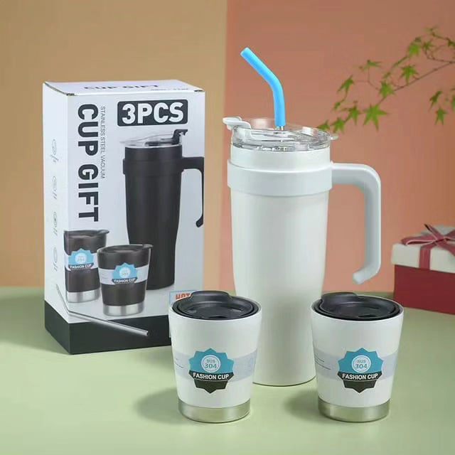 3pcs Double Walled Thermal Cup Gift Set