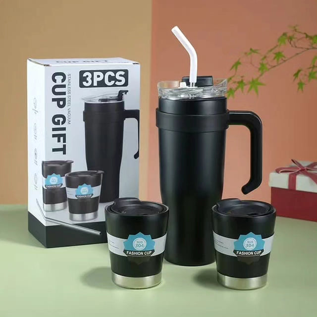 3pcs Double Walled Thermal Cup Gift Set