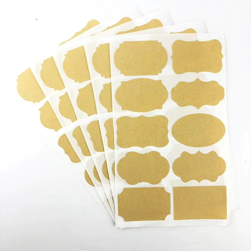 Fancy Shape Kraft Paper Labels