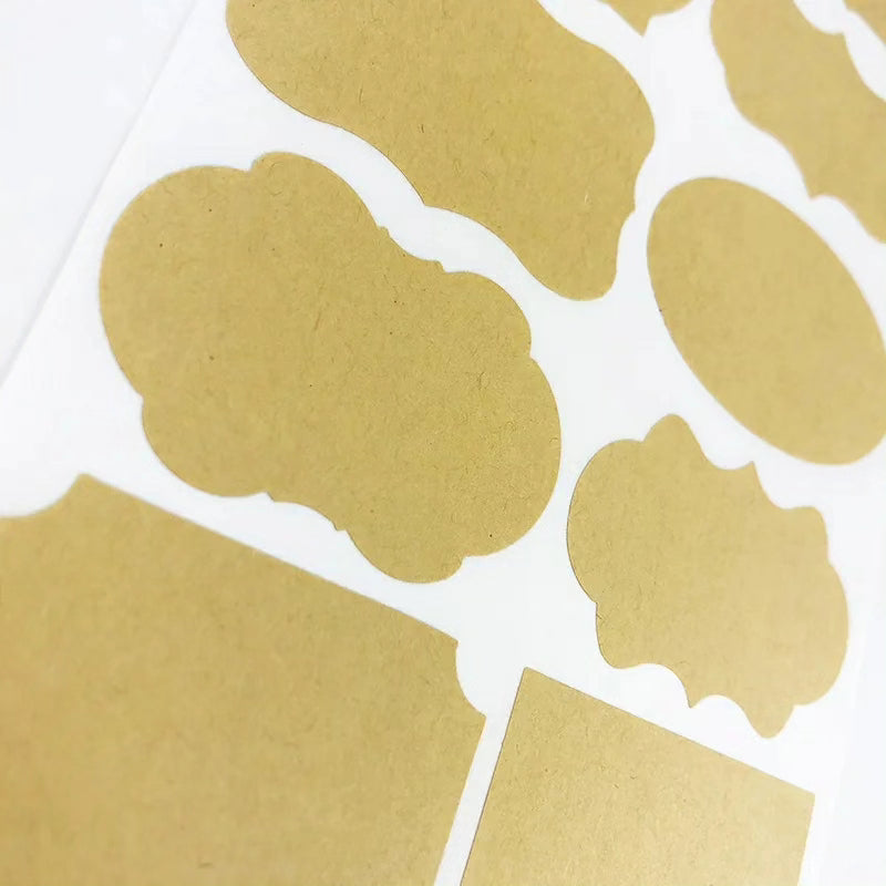 Fancy Shape Kraft Paper Labels