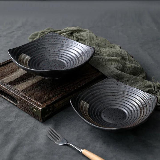 Stone Ware Black Bowl