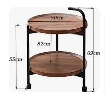 Trolley cart/double layer side table
