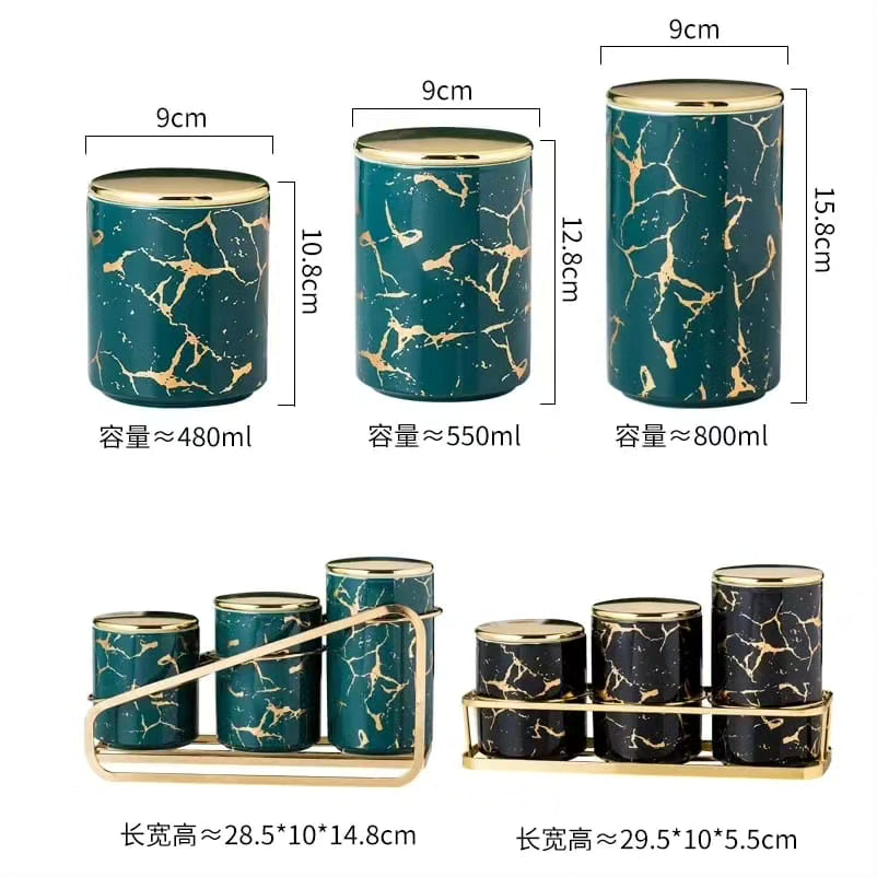 3pcs Ceramic Sealed Pot