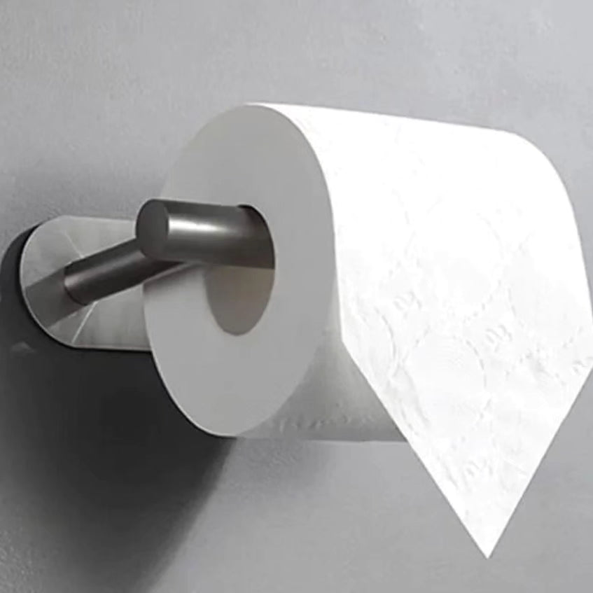 Stainless adhesive toilet tissue holder