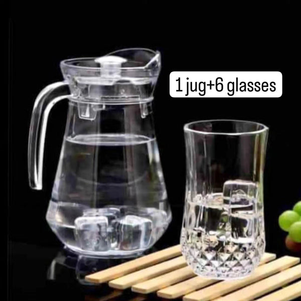 1 Jug with 6 glasses set