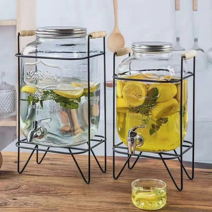 Large Capacity Glass Jar Dispenser with Faucet