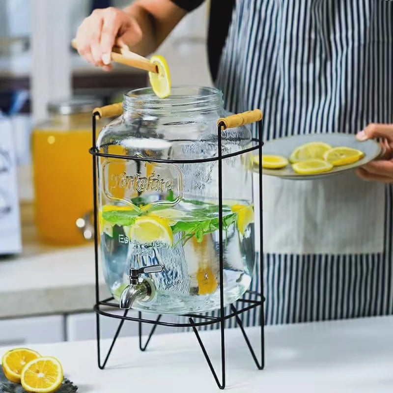 Large Capacity Glass Jar Dispenser with Faucet