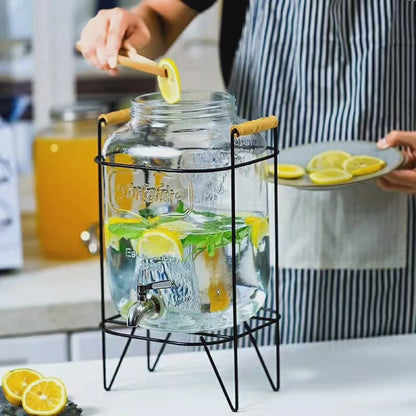 Large Capacity Glass Jar Dispenser with Faucet