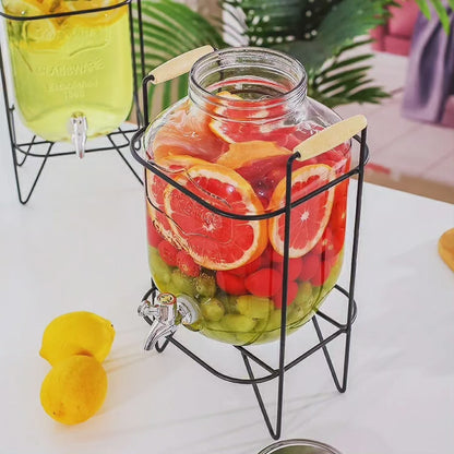 Large Capacity Glass Jar Dispenser with Faucet