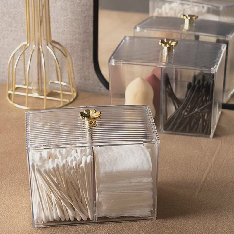 Acrylic Cotton Swabs Cosmetic Storage Box