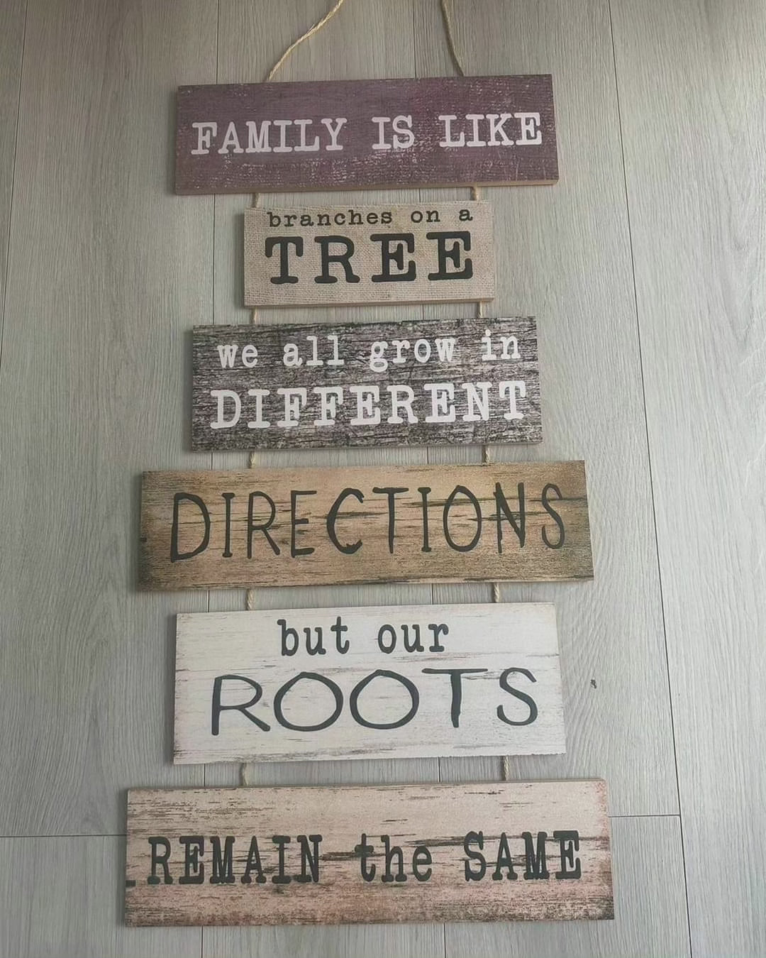 Hanging wooden wall art