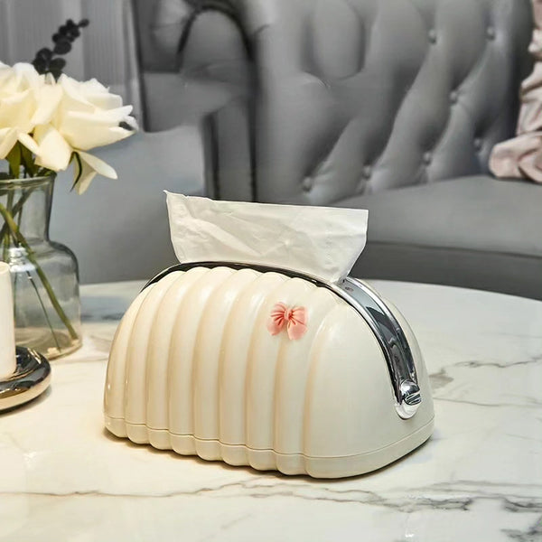 Creamy-White Shell Shaped Tissue Box