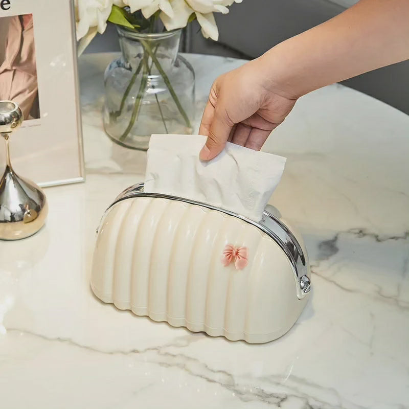 White Shell Tissue Box