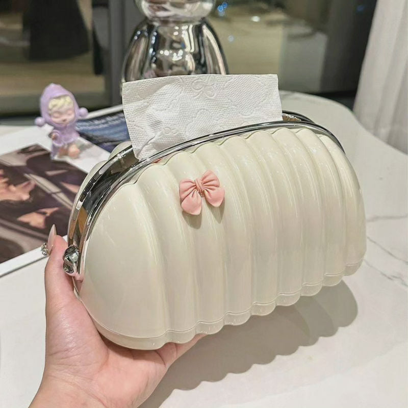 White Shell Tissue Box