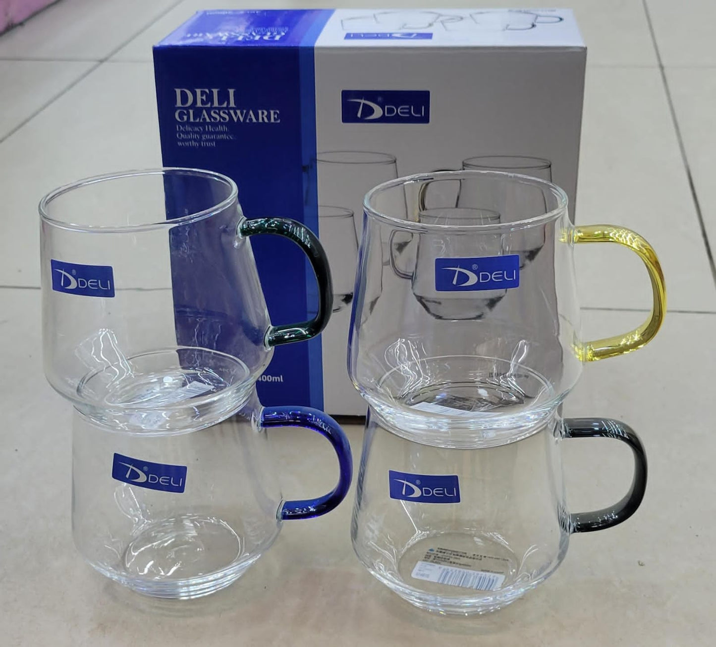 4Pc Glass Mugs