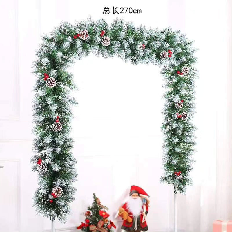 2.7M  Green Decorative Pine  Cones Berries Christmas Garland