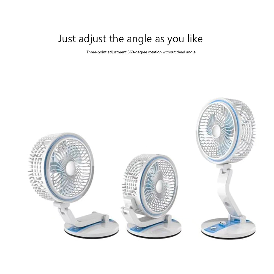 Foldable fan with light