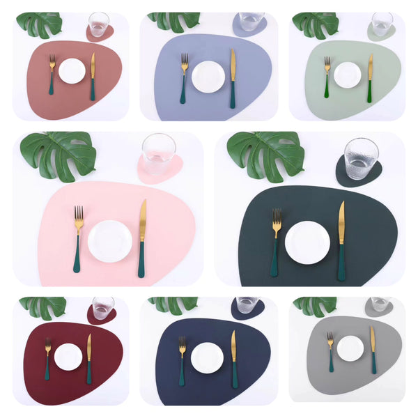 12pcs Leather table mats