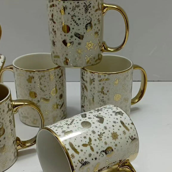 Classy ceramic mugs-2295/= 6 pcs