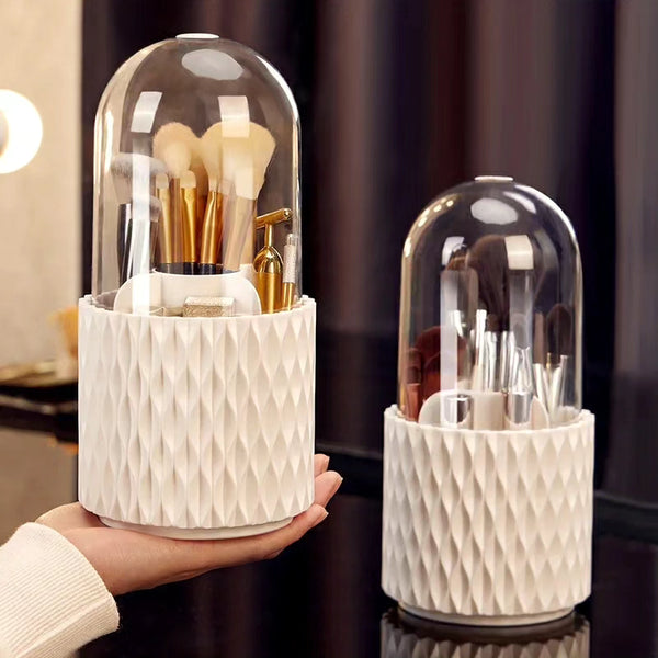 Multifunction 360° Rotating Desktop Organizer with Dust-Proof Lid