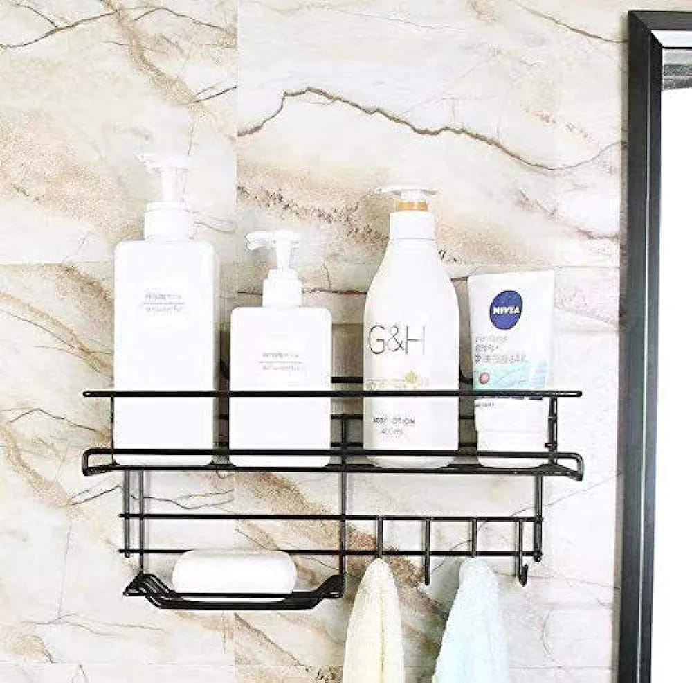 Rectangular Self Adhesive Bathroom Rack