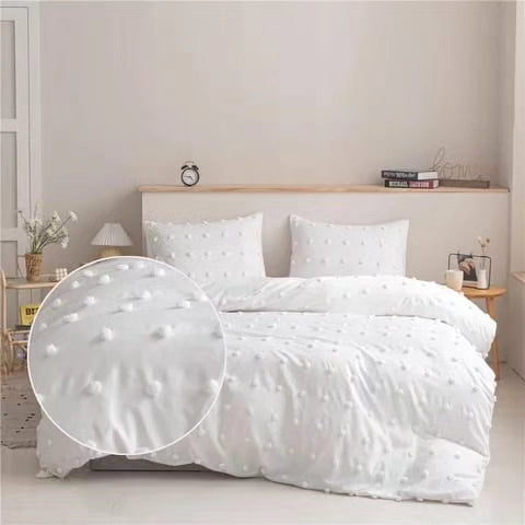 6*7 Tufted Doted Duvet Cover with 2 Cases