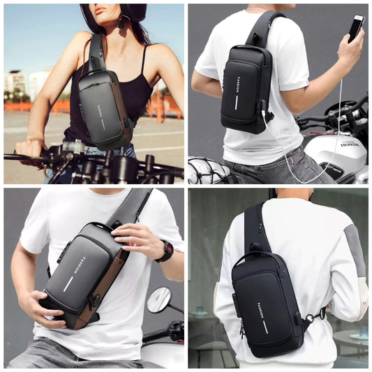 Anti-theft Usb Shoulder/Crossbody Travel Bag