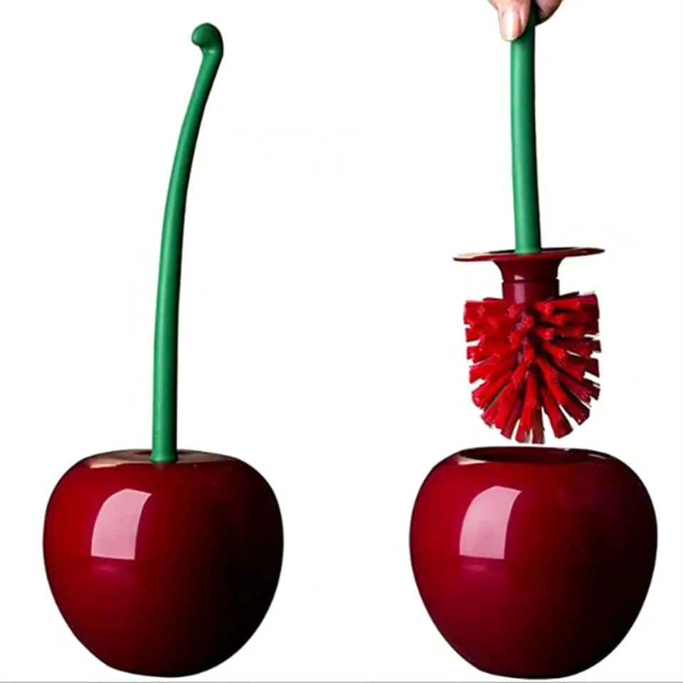 Toilet Brush And Holder Cherry Shape