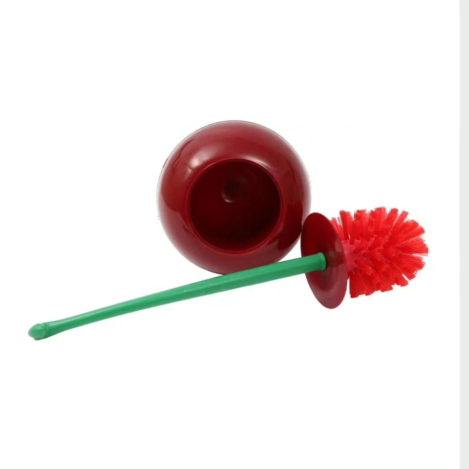 Toilet Brush And Holder Cherry Shape