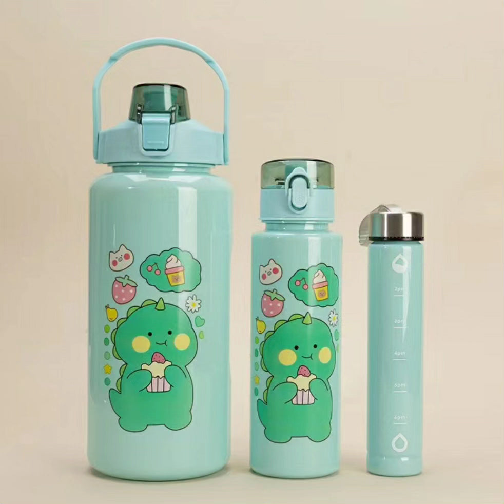 3 in 1 Tomato Motivational Water Bottles Set