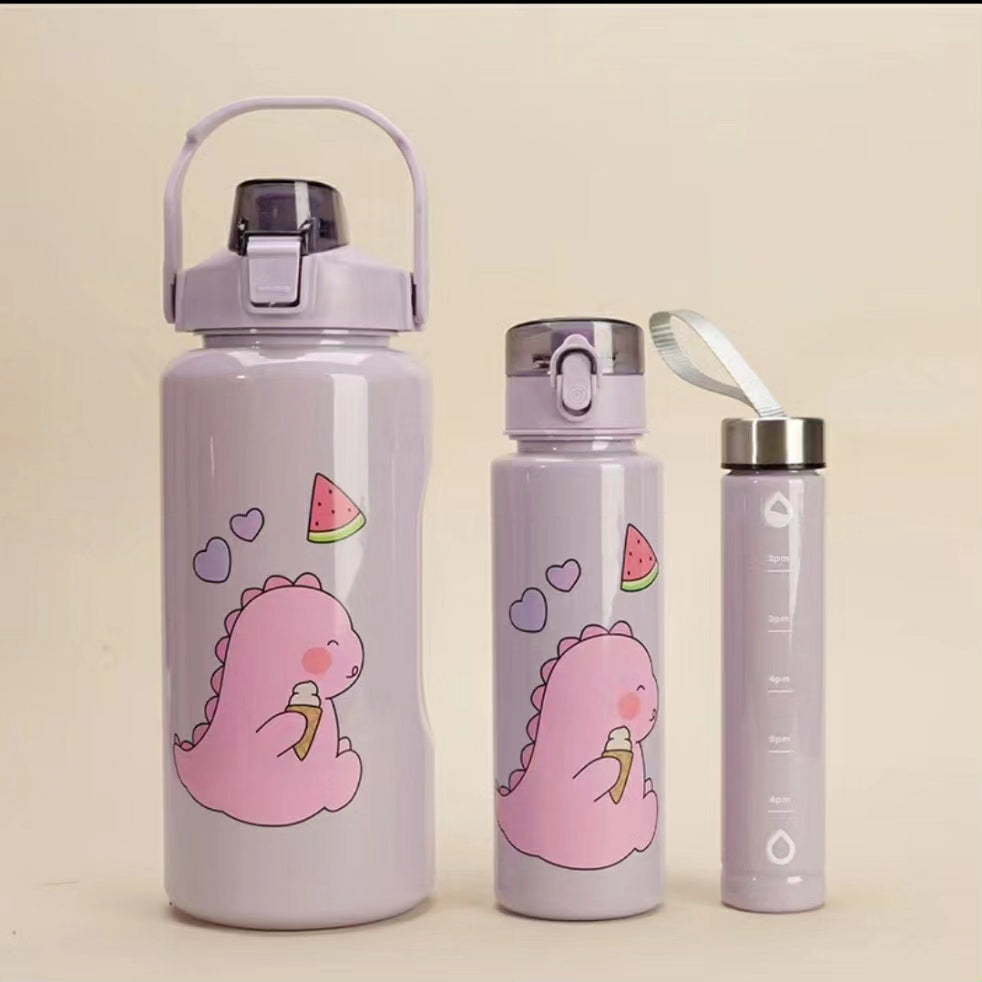 3 in 1 Tomato Motivational Water Bottles Set