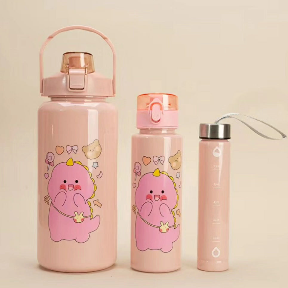 3 in 1 Tomato Motivational Water Bottles Set