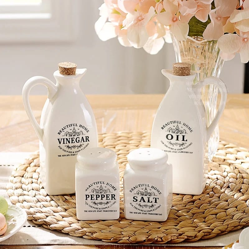 4pc Ceramic Cruets Jars