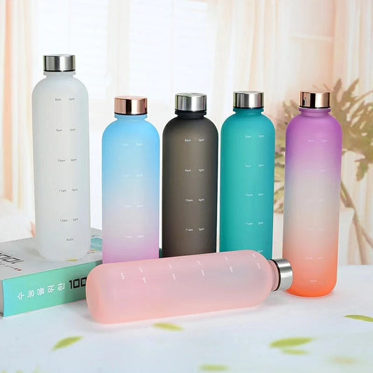 1Litre Multicoloured Motivation Water Bottle