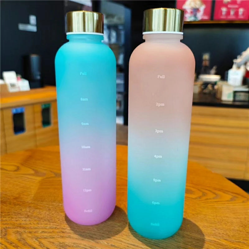 1Litre Multicoloured Motivation Water Bottle