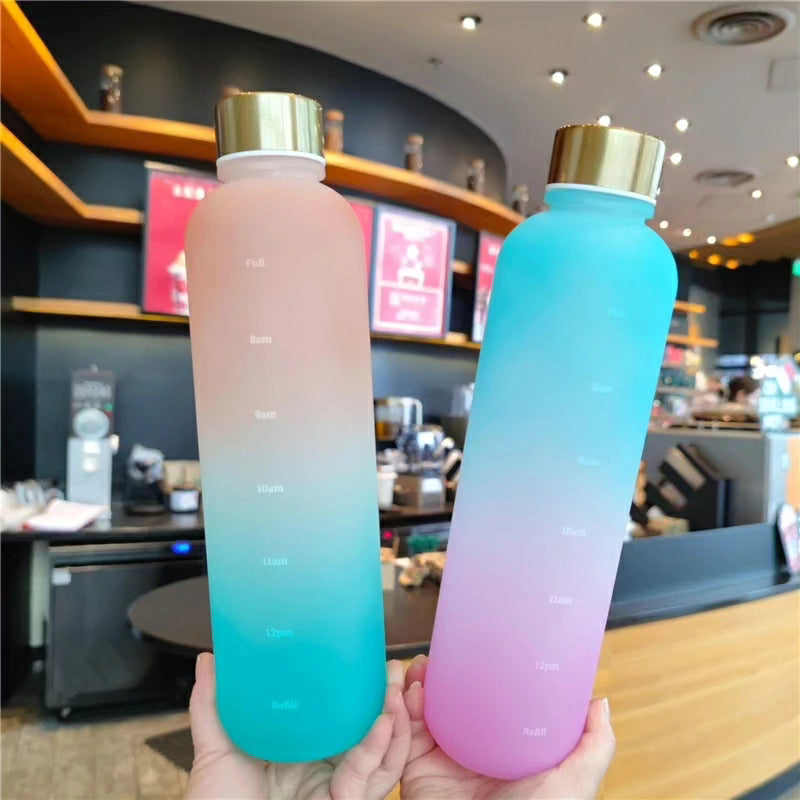 1Litre Multicoloured Motivation Water Bottle