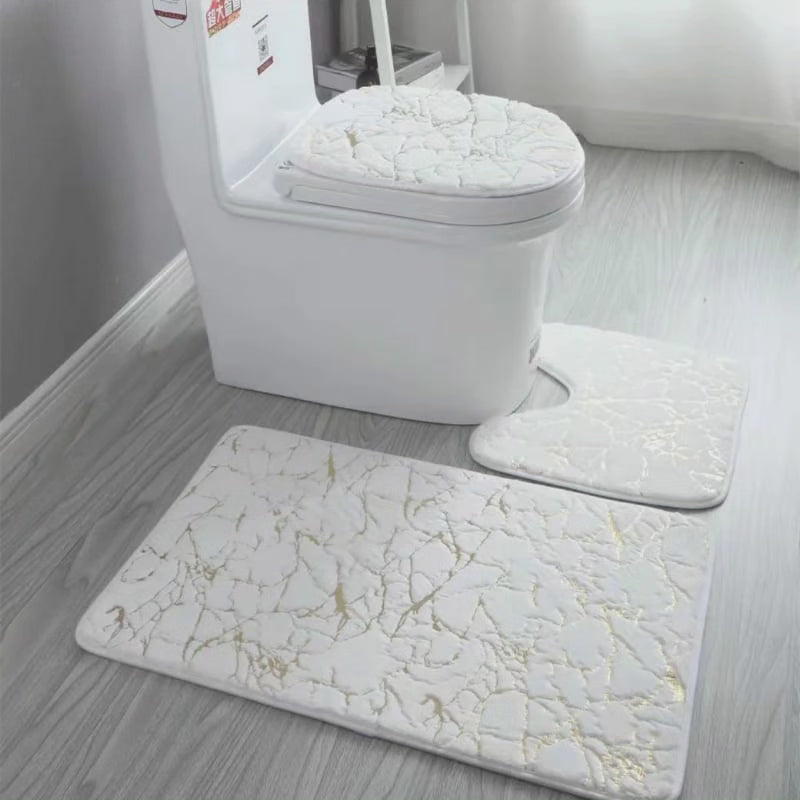 Marble Pattern 3pcs Bathroom Mats