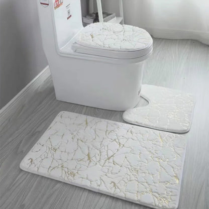 Marble Pattern 3pcs Bathroom Mats