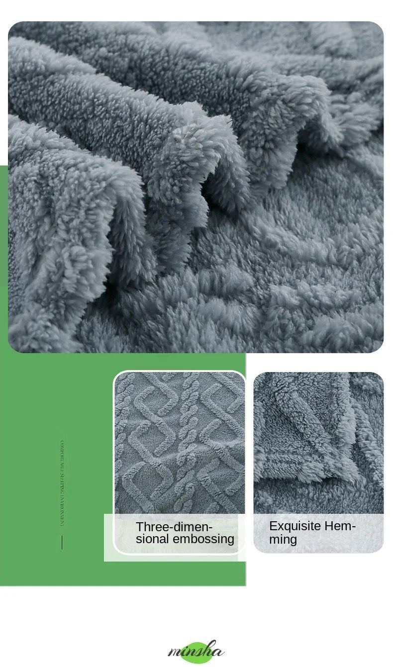 6*7 Solid Flannel Embossed Blanket