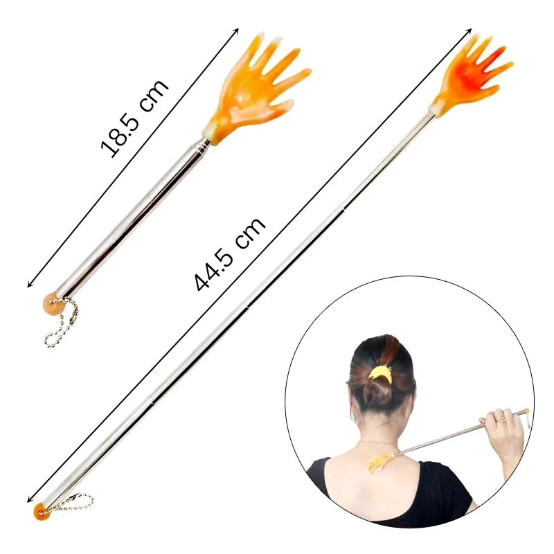 Telescopic silicone back scratcher