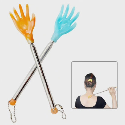 Telescopic silicone back scratcher