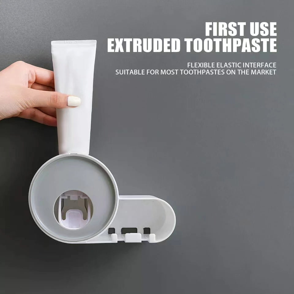 Classy Toothpaste Dispenser And Toothbrush Holder