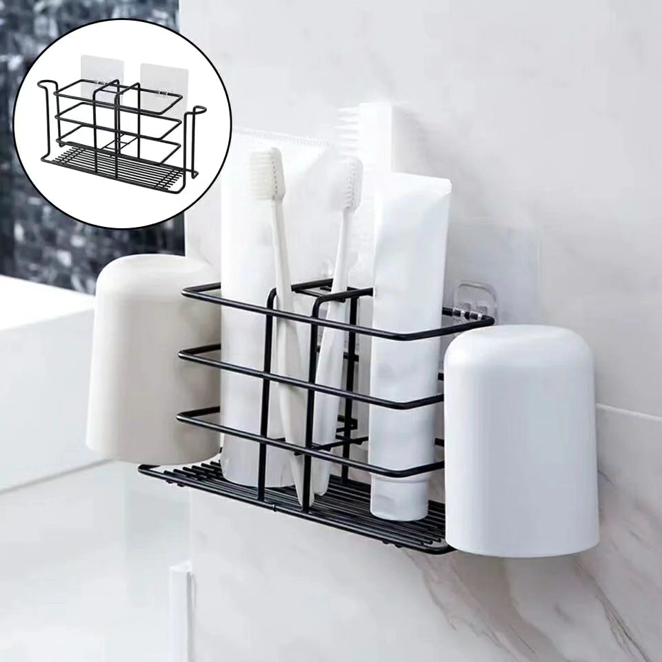 Double Stainless Steel Toothbrush Holder