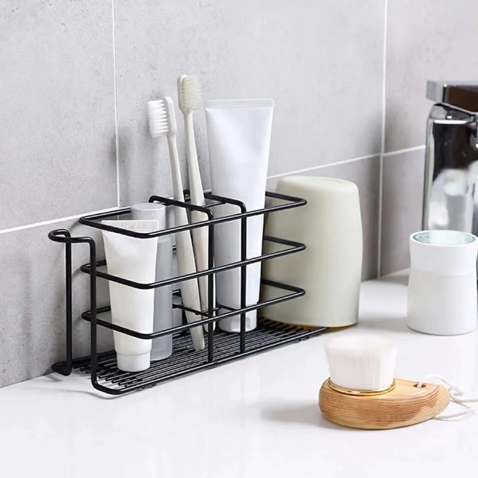 Double Stainless Steel Toothbrush Holder