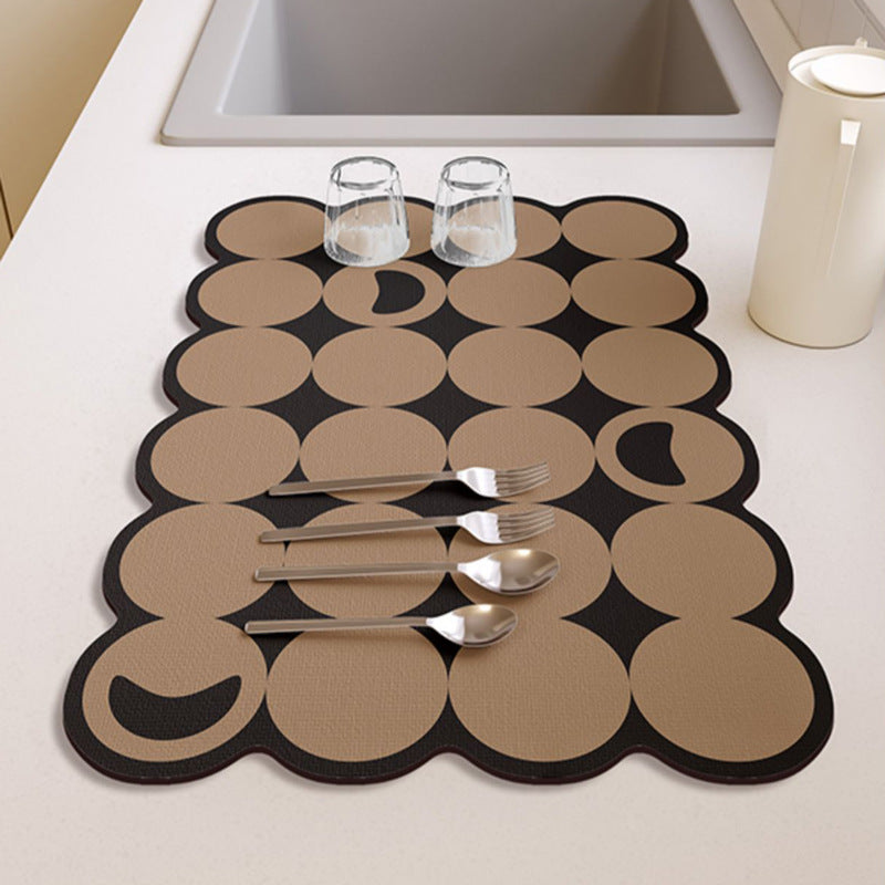 Absorbent sink dish drying mats BlackNov