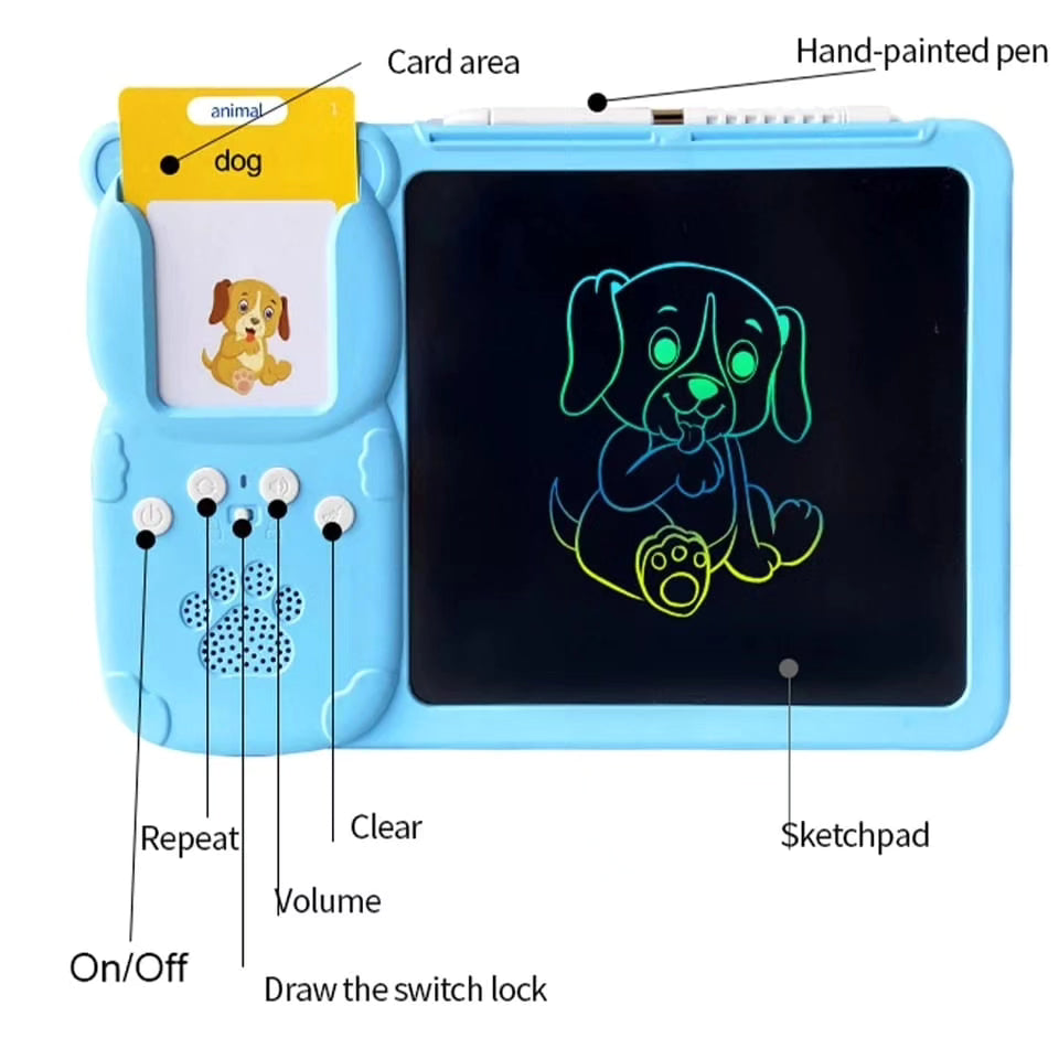 2 in 1 Talking flashcards with LCD tablet