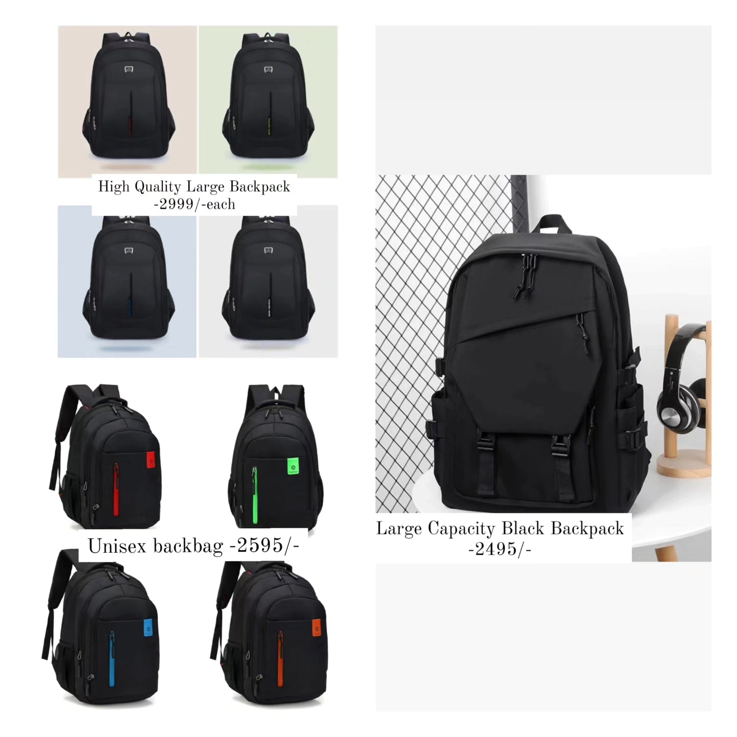 High Quality Assorted School Bags