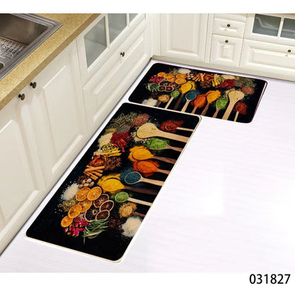 Rubber bottom 2 in 1 kitchen mats