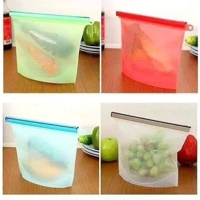 Reusable silicone freezer bags