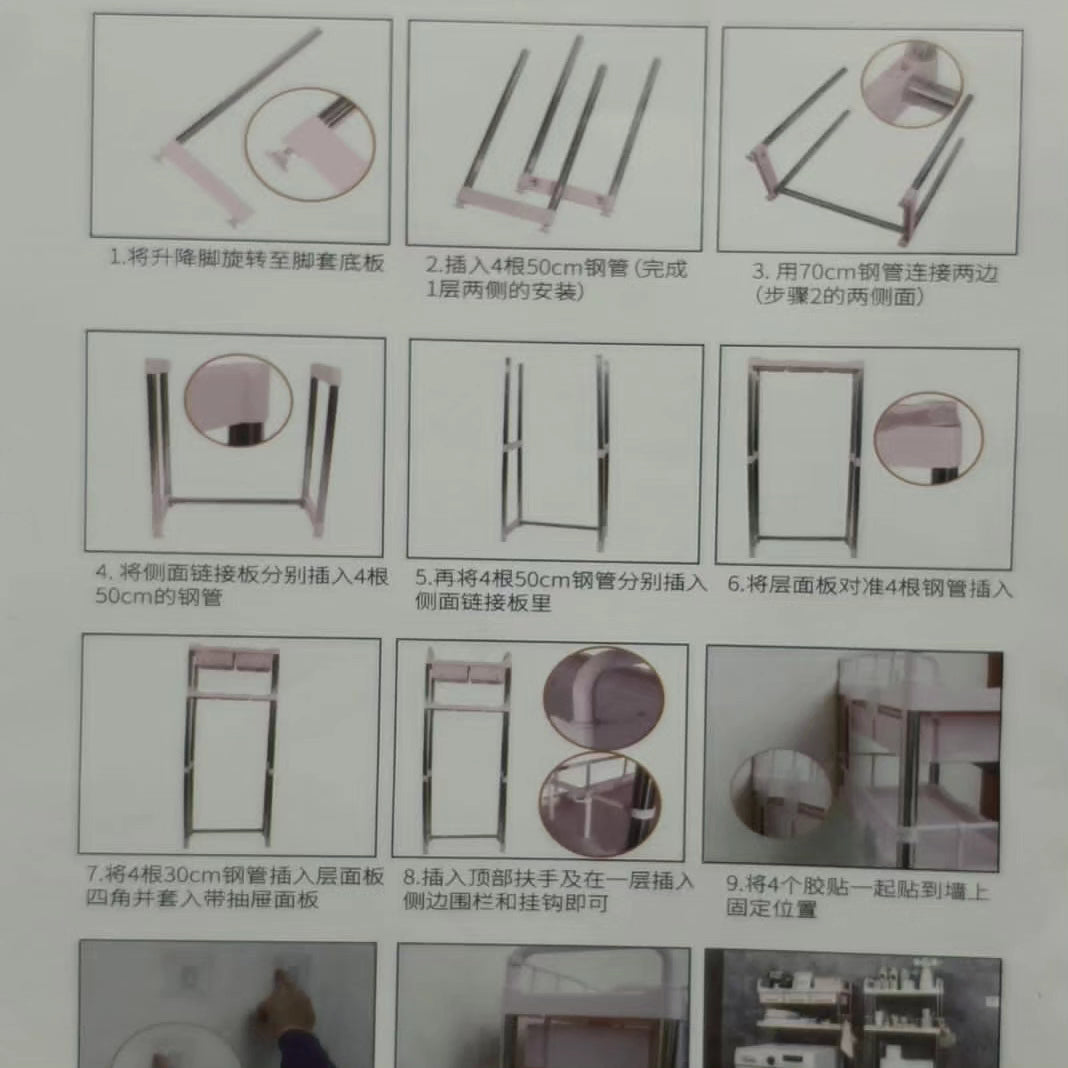 Strong Detachable Toilet Rack with Drawers